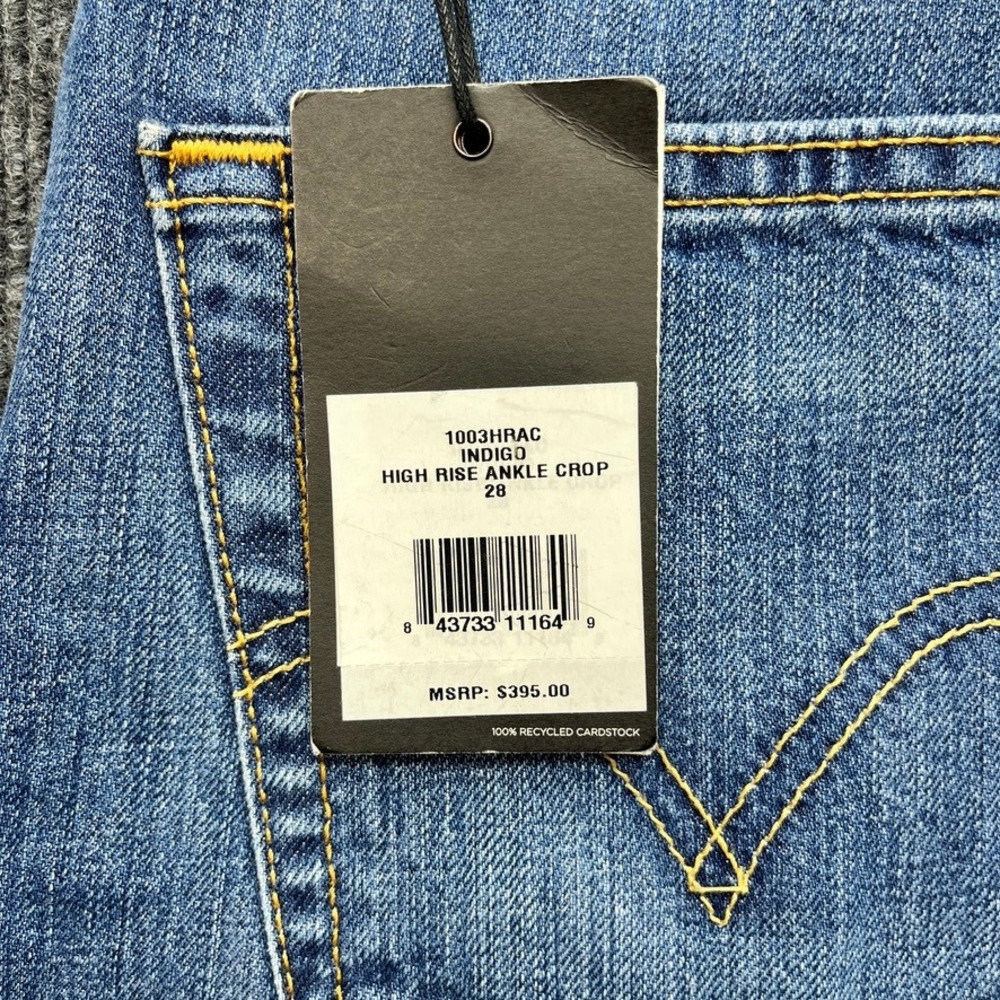 RE/DONE Levis Jeans Blue Denim Size 28 High Rise Ankle Crop Vintage Style - Picture 7 of 13